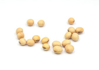 soybean seeds isolated on white background