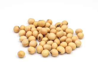 soybean seeds isolated on white background