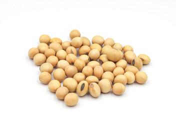soybean seeds isolated on white background