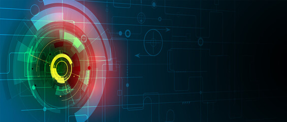 Technology data background, idea of global business solution