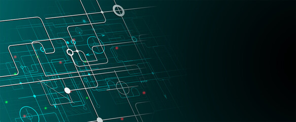 Technology data background, idea of global business solution