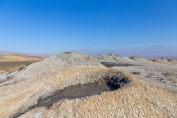 Toragay Mud volcanoes. Gobustan reserve, Azerbaijan
