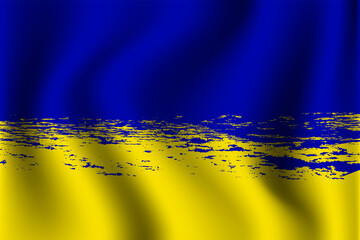 ukraina flag civil power vector Ukraine flag . Ukraina on a National symbol background. Waving Glorious Ukraine Flag - obrazy, fototapety, plakaty