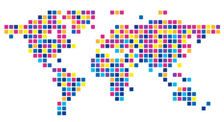 Mosaic map of the world © hakule