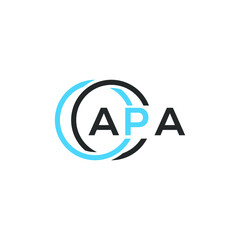 APA logo monogram isolated on circle element design template, APA letter logo design on white background. APA creative initials letter logo concept.  APA letter design. - obrazy, fototapety, plakaty