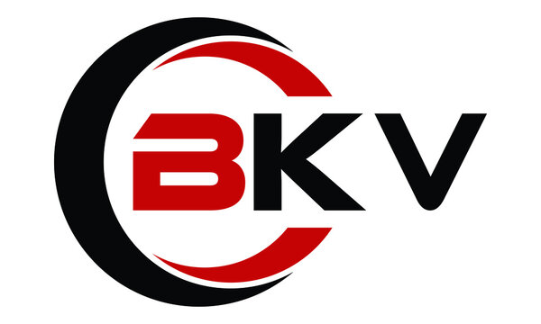 BKV swoosh logo design vector template | monogram logo | abstract logo | wordmark logo | lettermark logo | business logo | brand logo | flat logo.	
