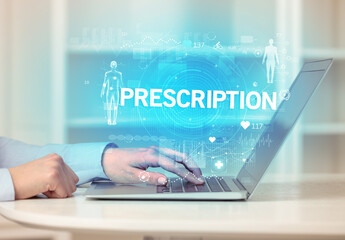 Doctor working a health check