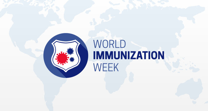 Blue World Immunization Week Illustration Background Design