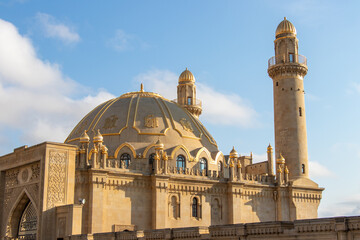 Tezepir Mosque in Baku. Famous buildings of Baku city.