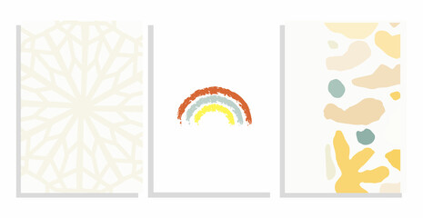 Fototapeta na wymiar vector background covers set with sun,rainbow