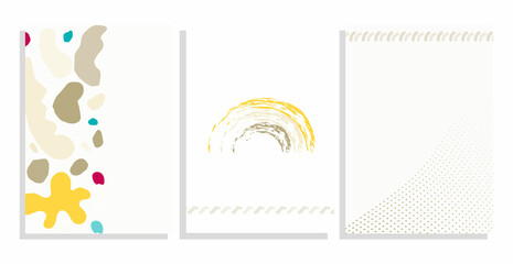 vector background covers set with sun,rainbow