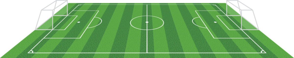 Grass football soccer field, vector illustration © hakule