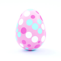 Colorful Easter Egg Isolated on a White Backgrund. 3D Illustration.