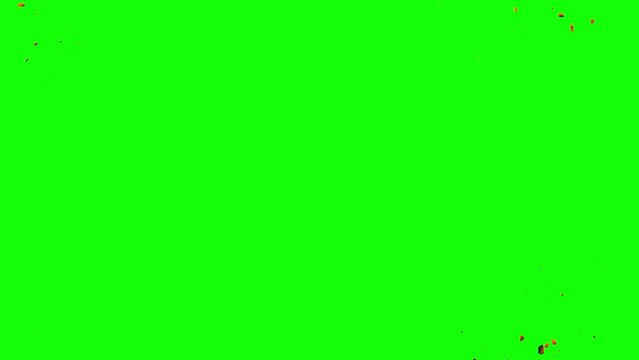 Earth map surface breaks, falls in a hole revealing green screen and transparent background. 3D animated intro. Chroma key, alpha channel ProRes 4444 4k UHD. Planet texture painted in graphic editor.