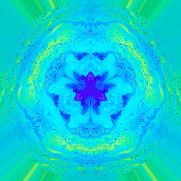 Psychedelic caleidoscope mandala design elements. Abstract background with colorful gradient colors. Macro bright multicolored abstraction