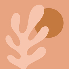 Terracotta coral art print abstract modern warm boho earthy color abstraction