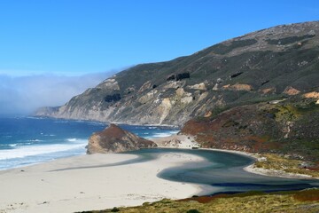 Colors of Pacific Ocean along California Coast