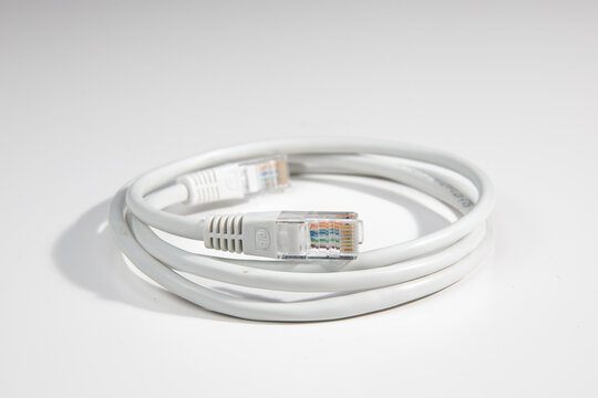 Close up of ethernet network cable