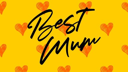 Happy Mother's Day Heart-Typocraphic illustration vector Calligraphy Background, celebration card,printable, ornaments celebrations, gift card invitation