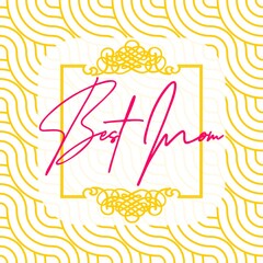 Happy Mother's Day Heart-Typocraphic illustration vector Calligraphy Background, celebration card,printable, ornaments celebrations, gift card invitation