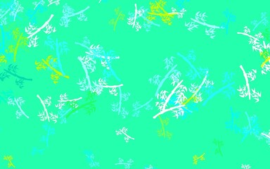 Fototapeta na wymiar Light Blue, Green vector abstract background with branches.