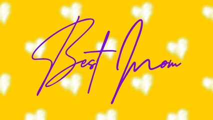 Happy Mother's Day Heart-Typocraphic illustration vector Calligraphy Background, celebration card,printable, ornaments celebrations, gift card invitation