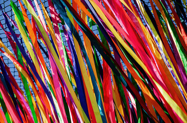  multicolored satin ribbons