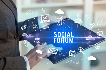 Close-up Of A Person Using Social Networking