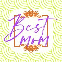 Happy Mother's Day Heart-Typocraphic illustration vector Calligraphy Background, celebration card,printable, ornaments celebrations, gift card invitation