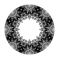 Circular pattern mandala art decoration elements