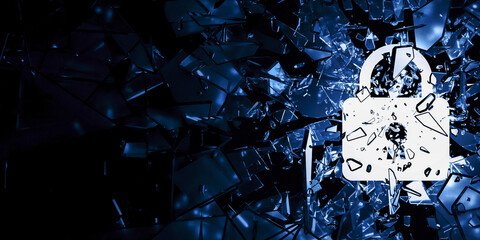 Disruptive crypto currency and blockchain, original 3d rendering