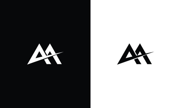 Alphabet AA vector logo design template