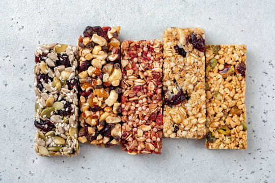 Energy bars - snack for healthy still life