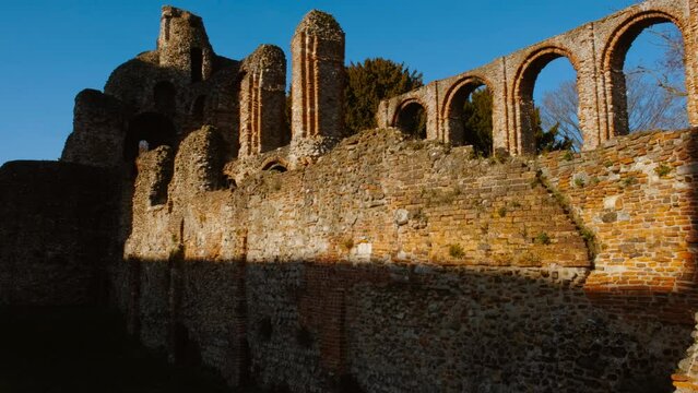 The ruins of St. Botolph's Priory, a medieval house of Augustinian canons in Colchester, Essex, England, UK founded in 1093