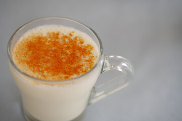 Traditional Turkish hot beverage salep or Sahlep.