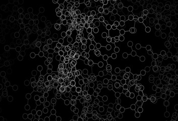 Dark Gray vector texture with artificial intelligence concept.