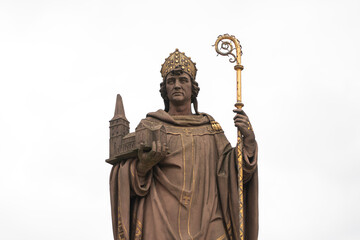 Obraz premium Saint Angsar founder Hamburg cathedral in old town