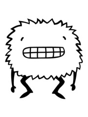 Cartoon Monster haarig 