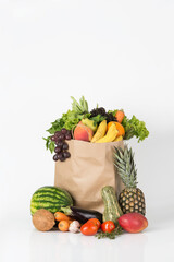 Bag of veggies and fruits