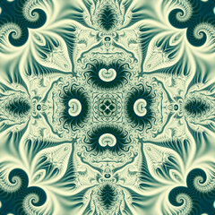 seamless pattern. fractal background. beautiful curlicues.