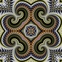 seamless pattern. fractal background. beautiful curlicues.