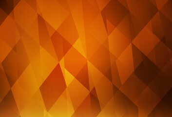 Dark Orange vector template with rhombus.