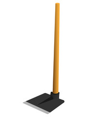 Hoe with wooden handle, garden and agricultural marmot mamoty, 