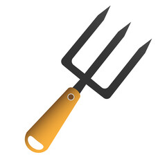 Hand fork with wooden hand, garden fork