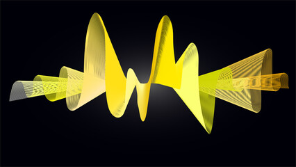 Abstract background waves gold