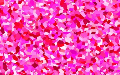 Light Purple, Pink vector background with set of hexagons.