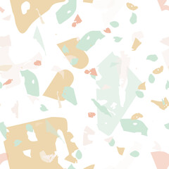 Terrazzo seamless pattern. Earthy  minimalistic