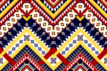 Abstract rug geometric ethnic pattern design. Tribal boho native ethnic traditional embroidery vector background. Aztec fabric carpet mandala ornament ethnic chevron textile decoration wallpaper.