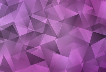 Obraz premium Light Pink vector gradient triangles template.
