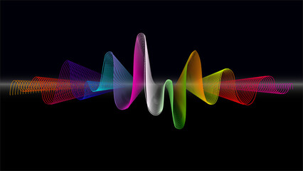 Abstract waves colorfull background